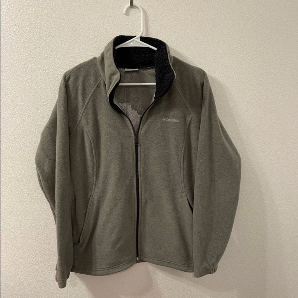 Columbia Omni heat fleece jacket gray medium